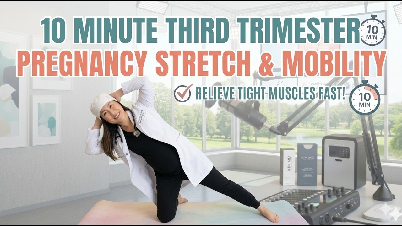 10 Minute Third Trimester Pregnancy Stretch + Mobility   relieve tight muscles during pregnancy