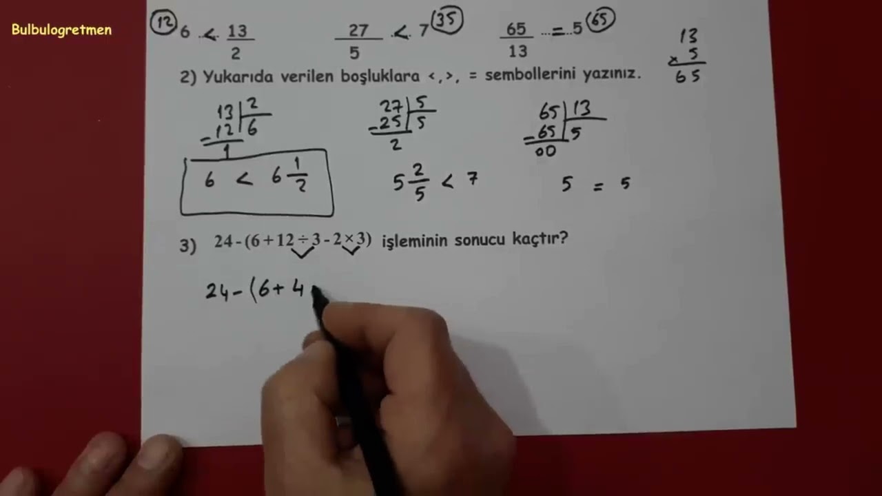 5.sınıf matematik 2.dönem kısa soru çözümleri @Bulbulogretmen  #matematik  #5sınıf