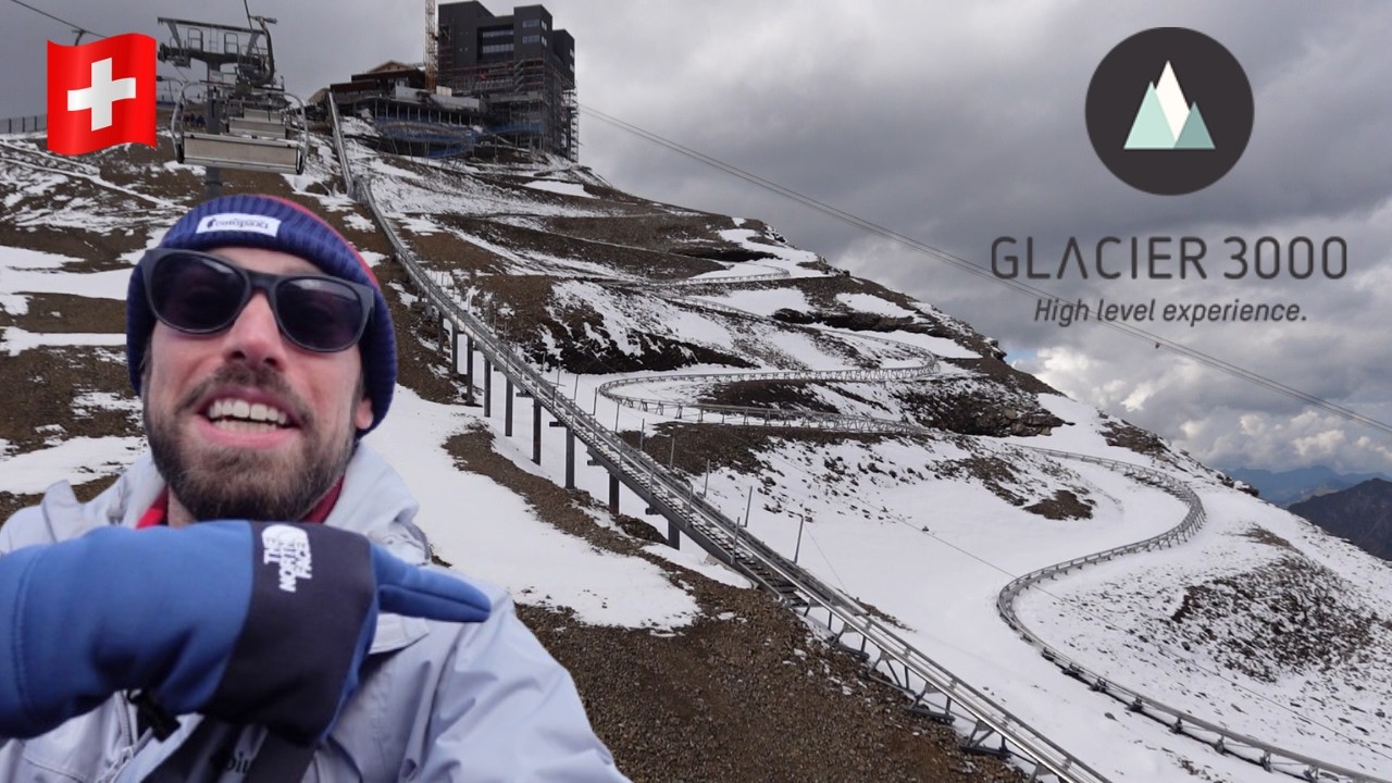 🇨🇭 Glacier 3000 - World's HIGHEST Mountain Coaster! Peak to Peak Bridge! Glacier Walk!