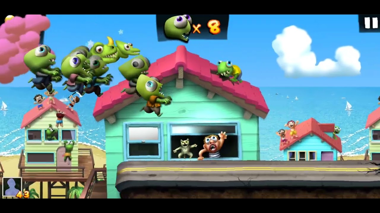 Gameplay corto de zombie tsunami
