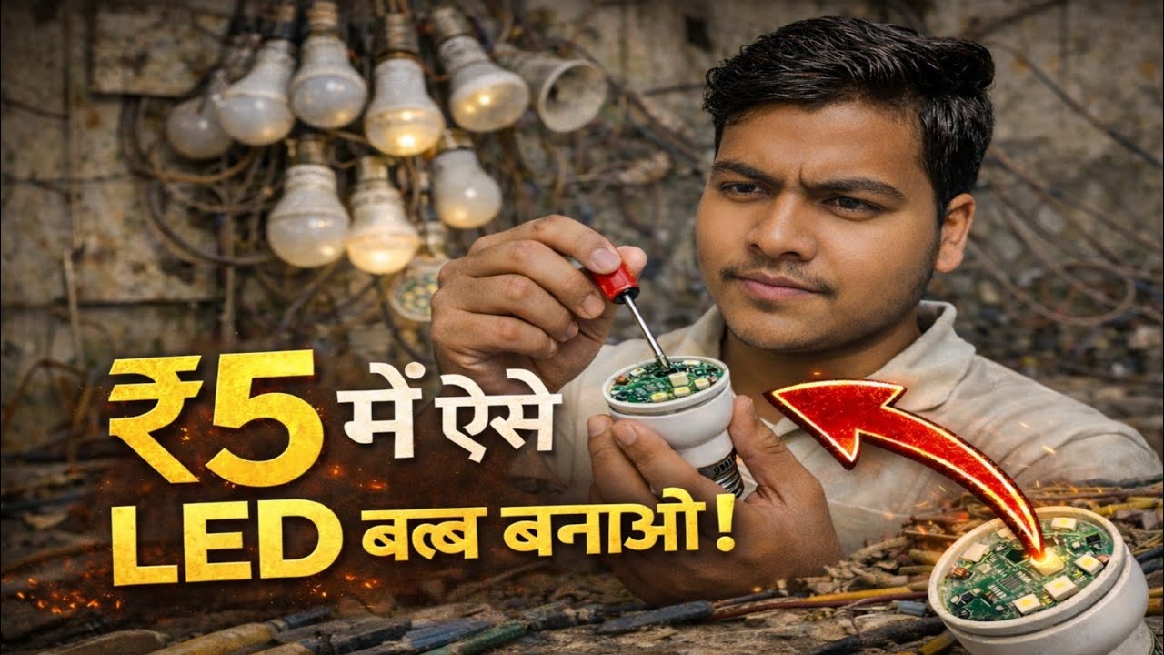 कोई भी LED Bulb घर में ठीक करना सीखिए || How To Repair 220volt LED Bulb || Kharab LED Bulb Repair.