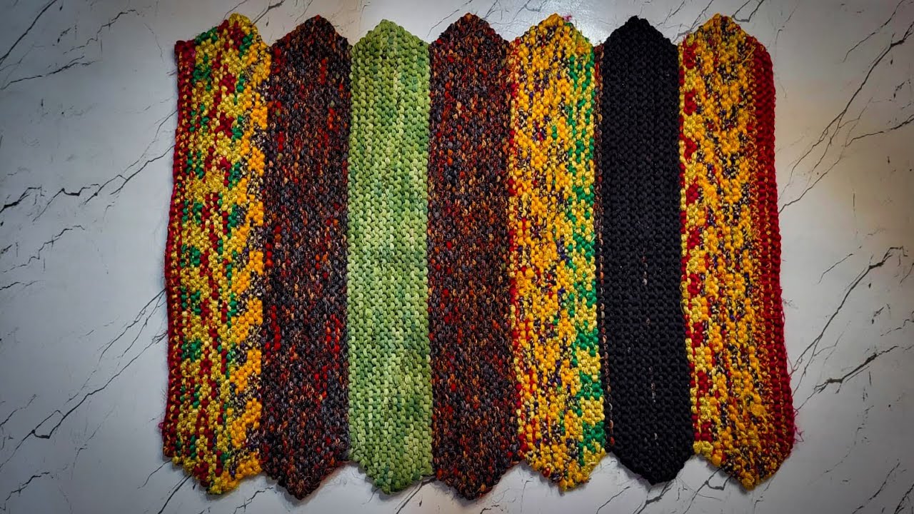 चौकोर झालर वाला Multicolour Big Doormat Easy way to make। Easy doormat design at home