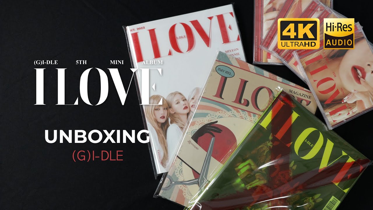 [4K/Hi-Res] UNBOXING (G)I-DLE 5th Mini Album - I LOVE | 아이들 여자아이들 Nxde 컴백 앨범 언박싱