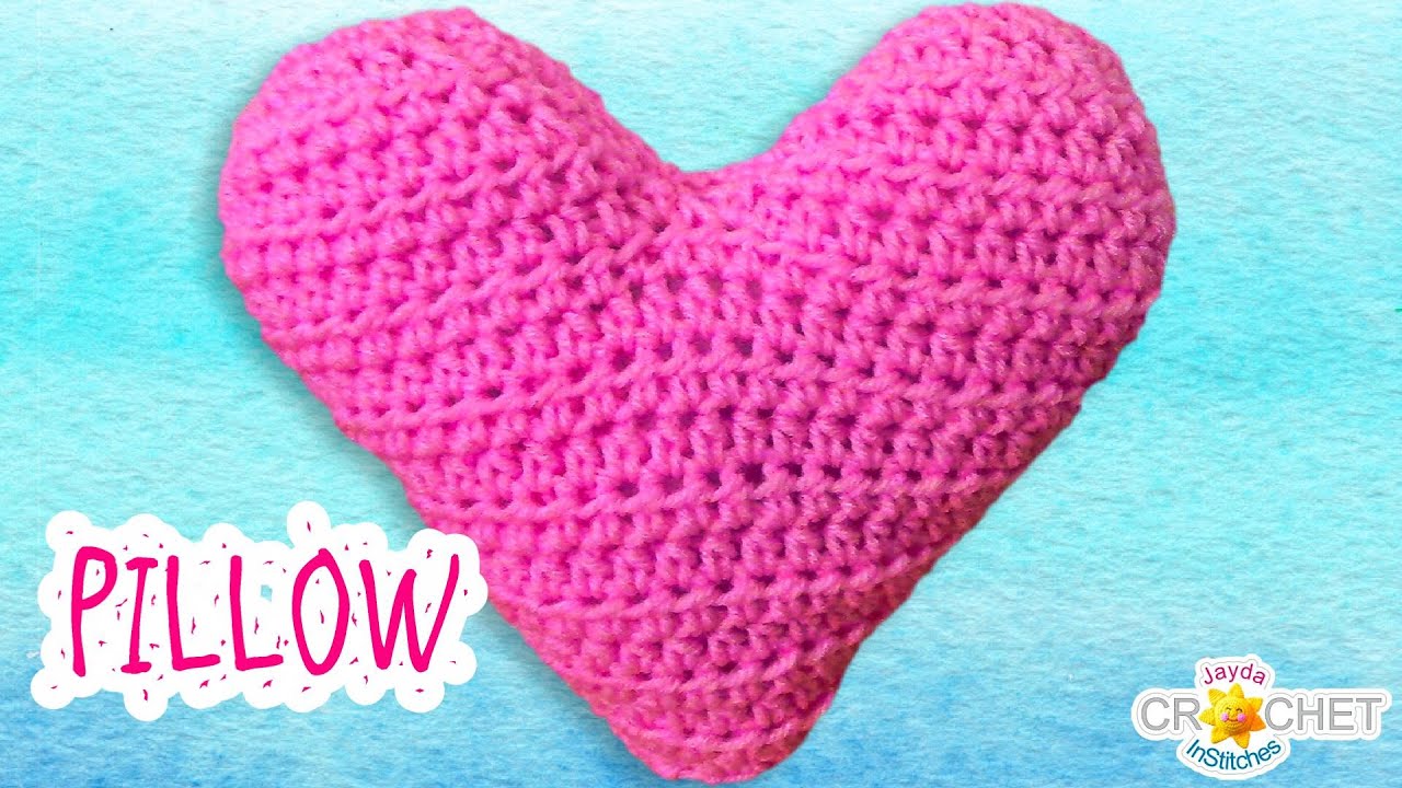 How To Crochet a Heart Shaped Pillow / Cushion Pattern & Tutorial