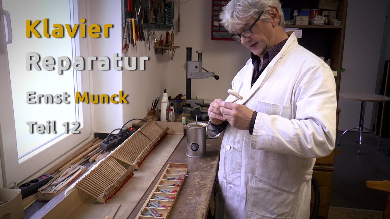 Klavier-Reparatur E. Munck Teil 12: Hammerleiste, -Scheitel, Bändchen
