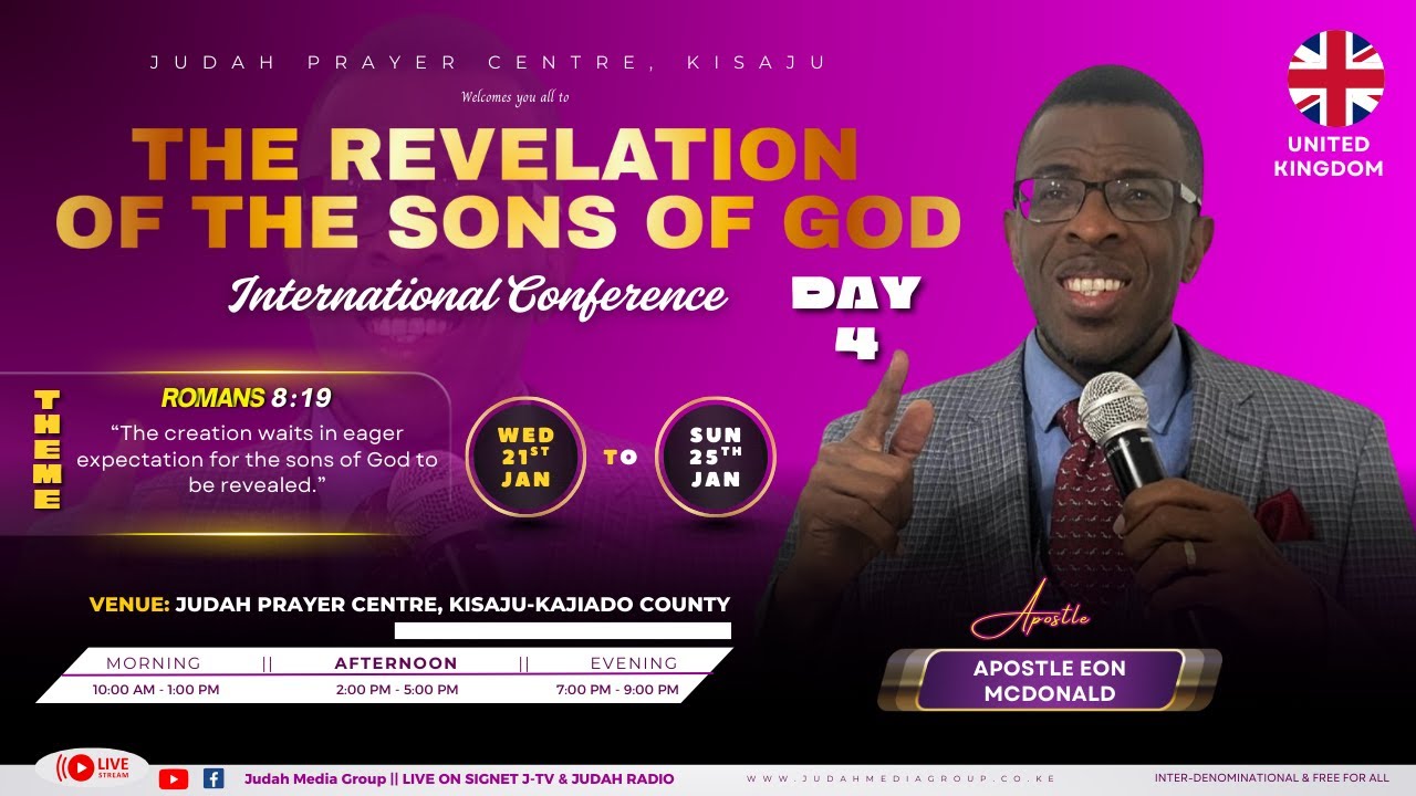 The Revelation of the Sons of God Conference day 4 afternoon Session || Apostle McDonald from the UK