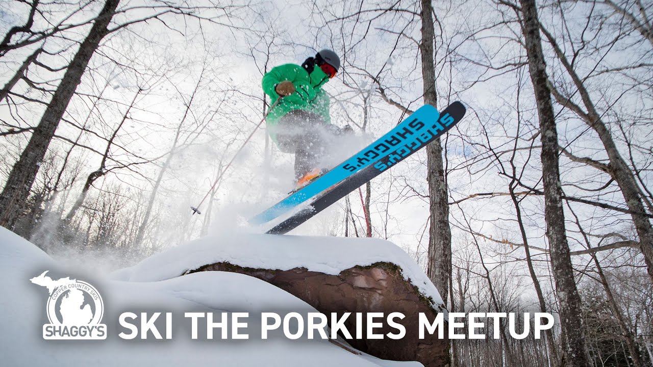 Skiing at the Porcupine Mountains - Tree skiing, powder chasing, and grilling in the parking lot