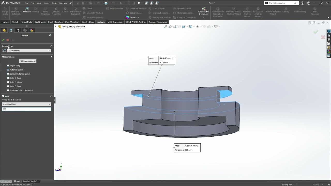 Solidworks Measurement Sensor