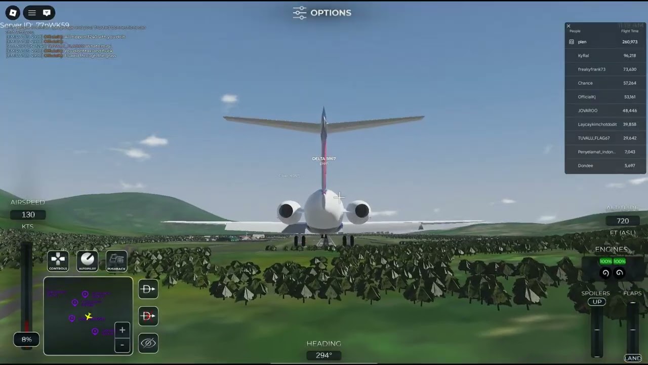 Smooth Project Flight 717 Landing