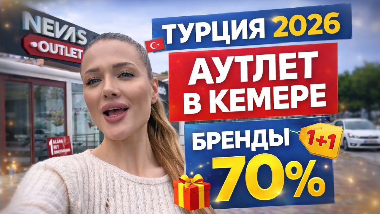 Шоппинг в Кемере 2026 🇹🇷 Бренды до -70% + вторая вещь в подарок!