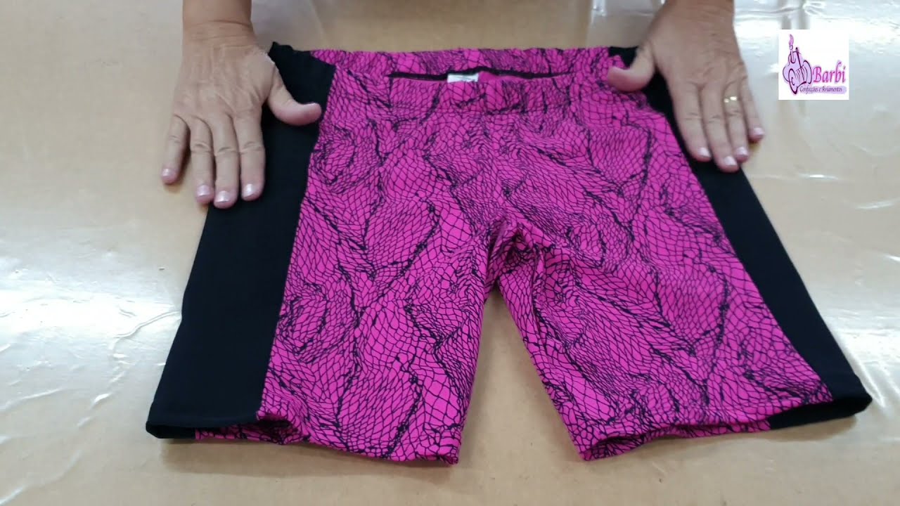 Como montar e costurar Short's fitness com bolso para celular #Tutorial