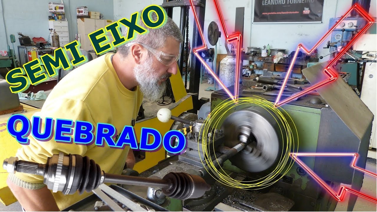 EMENDANDO SEMI EIXO COM SOLDA NO TORNO