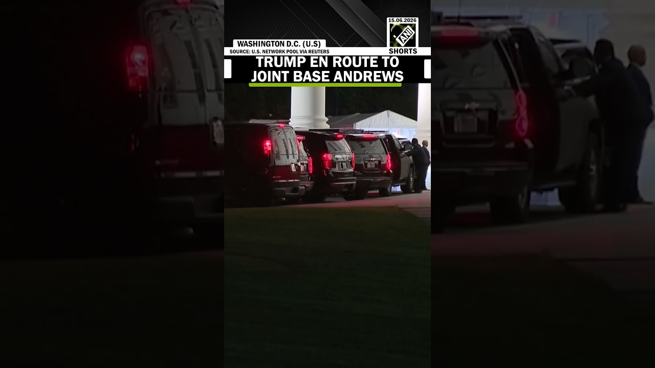U.S. President Donald Trump En route to Joint Base Andrews to depart for G7 Summit in France