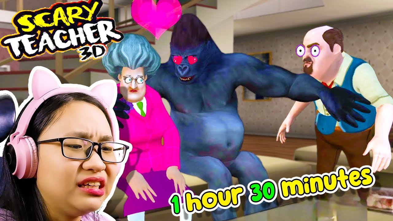 I Played Scary Teacher 3D for 1 Hour 30 Minutes! (SUPERCUT PART 4)