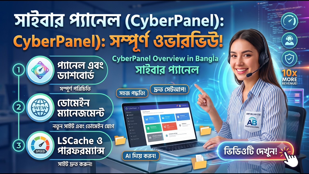 CyberPanel Overview in Bangla || সাইবার প্যানেল || Arif TheBrother