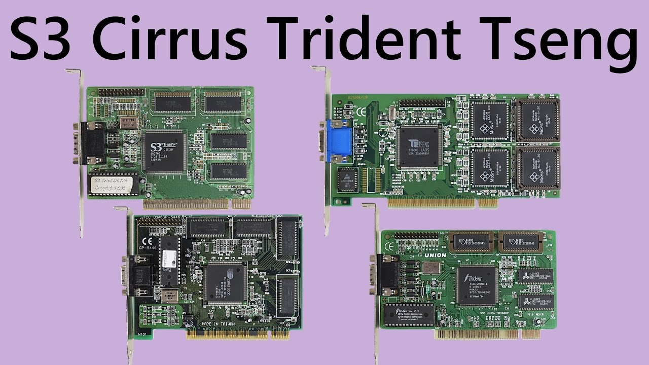 PCI Graphics Card Roundup S3 Cirrus Logic Trident Tseng