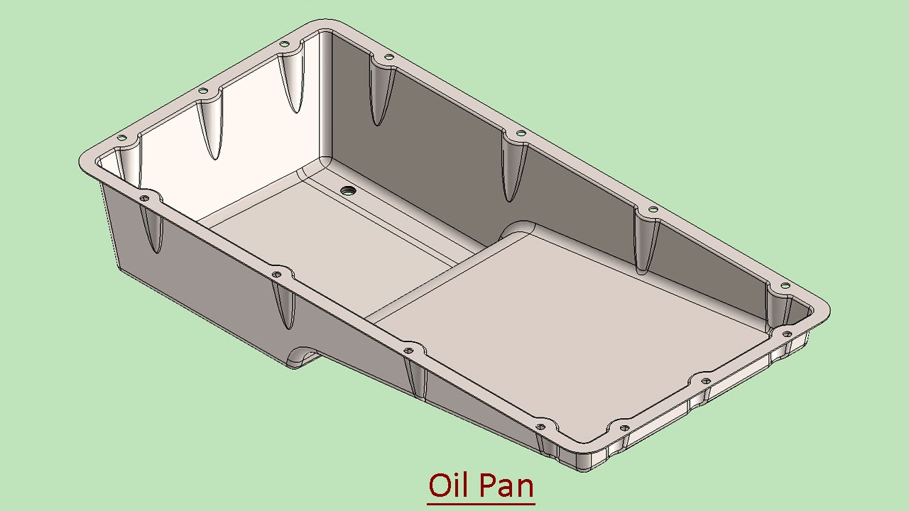 Oil Pan (Video Tutorial) SolidWorks