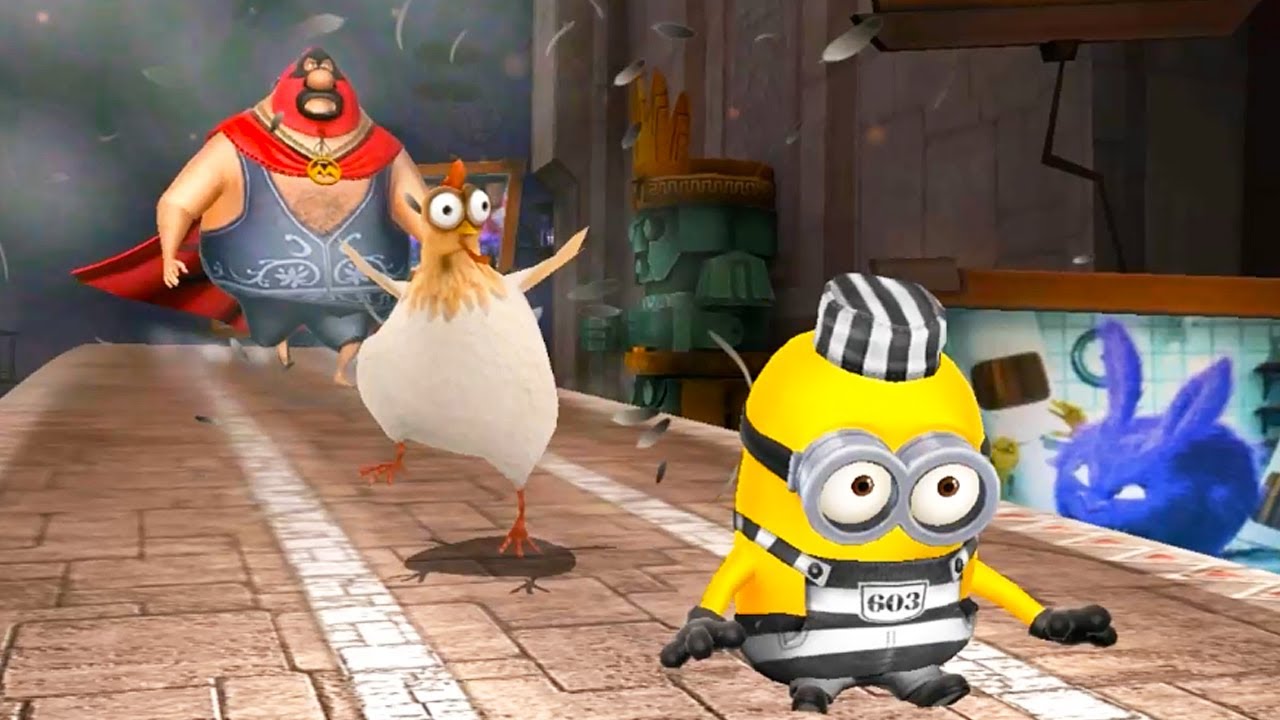 Prisoner minion vs El Macho ! Throwing chickens in Minion rush Boss battle