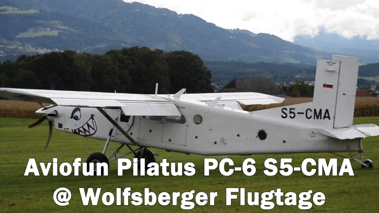 Aviofun Pilatus extreme landing & reverse taxiing at Wolfsberger Flugtage