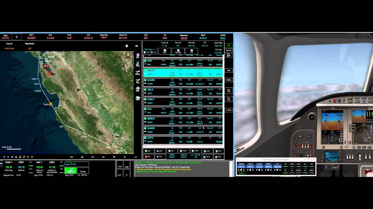 ATC Assigned Arrival and Approach at KSFO - HD