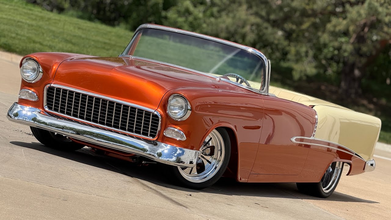 WILD Custom 1955 Chevy Bel Air Convetible For Sale at KC Classic Auto!