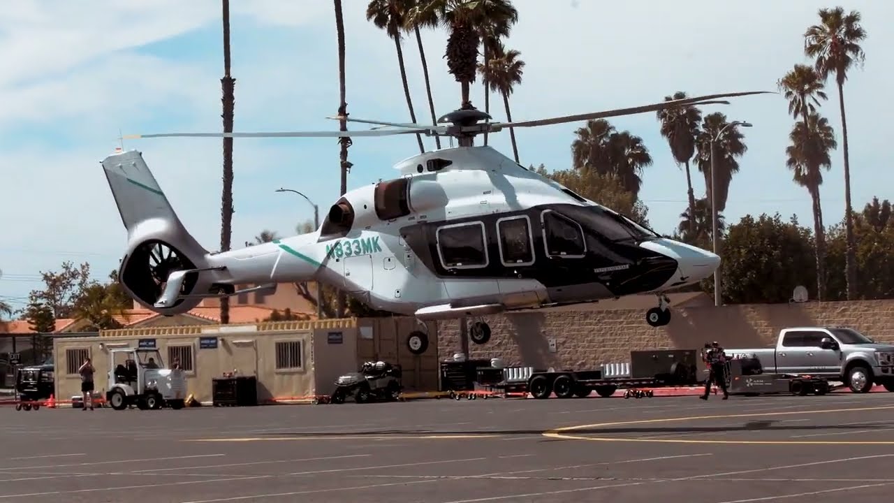 Airbus H160 Helicopter - HAI Heli-Expo Arrival
