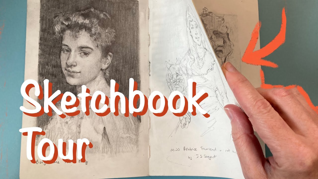 Sketchbook tour: portraits, master studies and train sketches