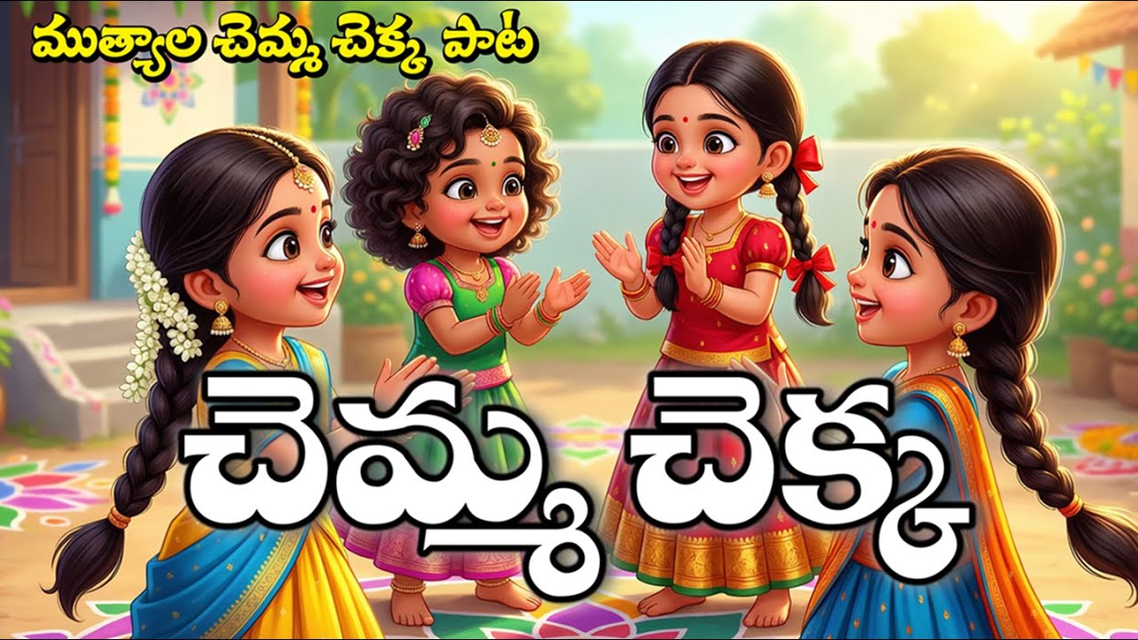 చెమ్మ చెక్క చారడేసి మొగ్గ | 2nd Class Telugu Rhymes | Kids Animation | Chitti Jabili