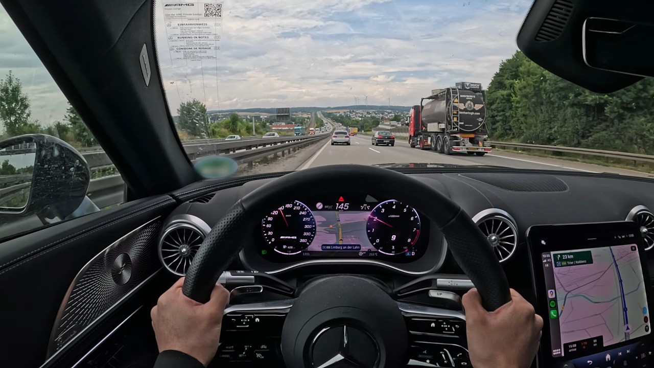 Frankfurt to Nürburgring: Mercedes SL63 Autobahn Relaxing Cruise | Germany | 4K ASMR POV Drive