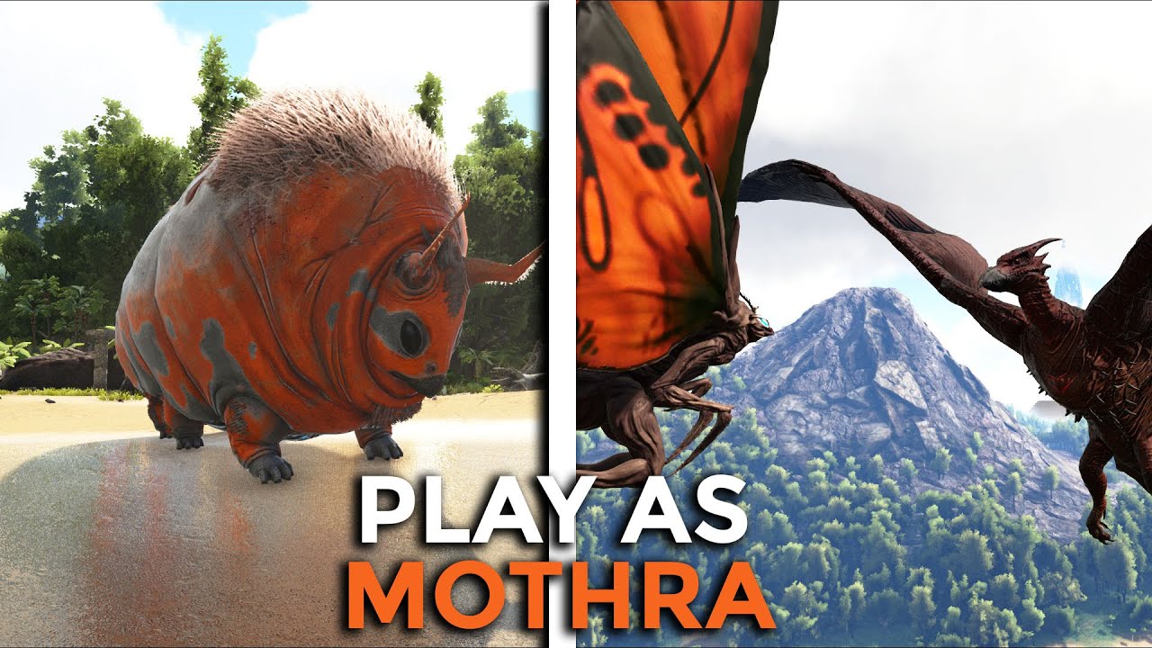 PROGRESS EVOLUSI MENJADI MOTHRA DAN BERTARUNG MELAWAN RODAN @JARFISH !- ARK: Play As Dino