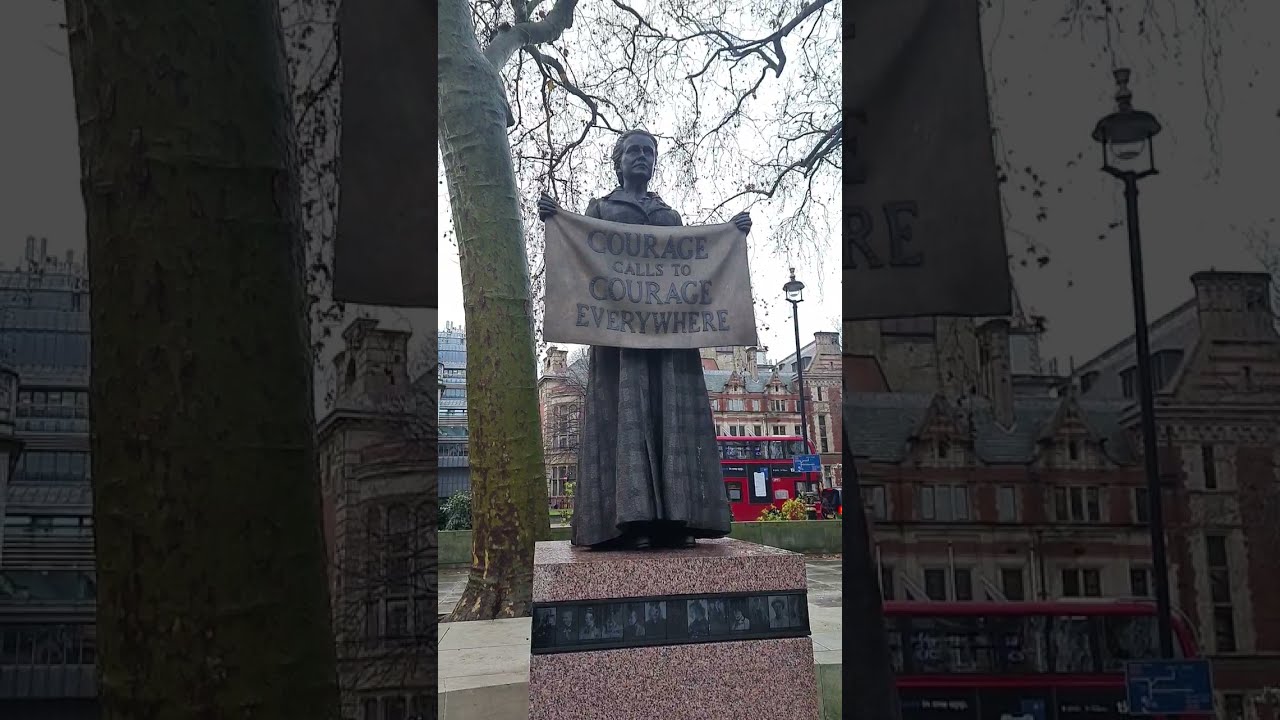 Statue of Millicent Fawcett (2021) #london #parliamentsquare #londonmonuments  #londonsightseeing