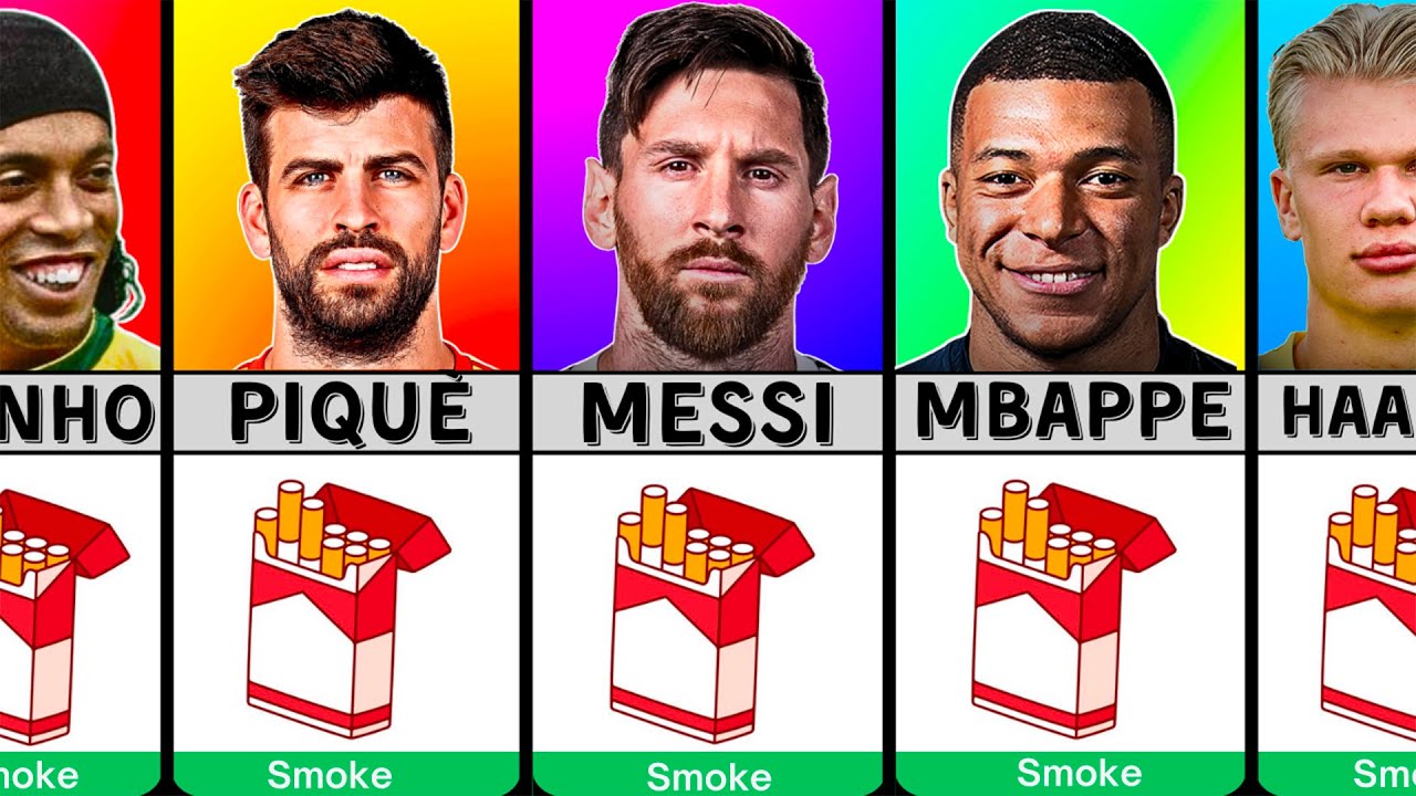 Famous Footballers Who Smoke Cigarettes in Real Life | Football Players 2D Comparison