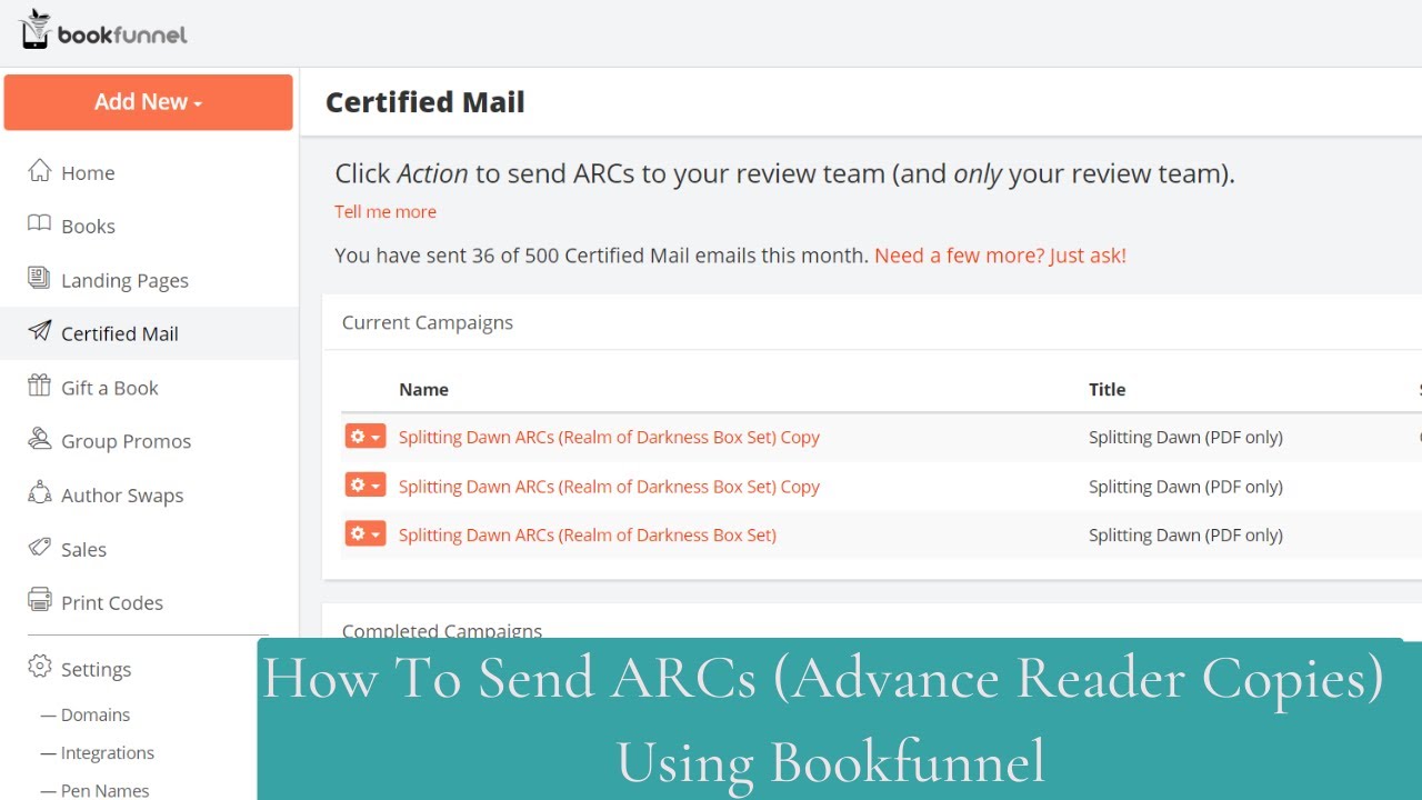 How To Send Advance Reader Copies (ARCs) in Bookfunnel (Indie Author Behind-the-Scenes 2022)