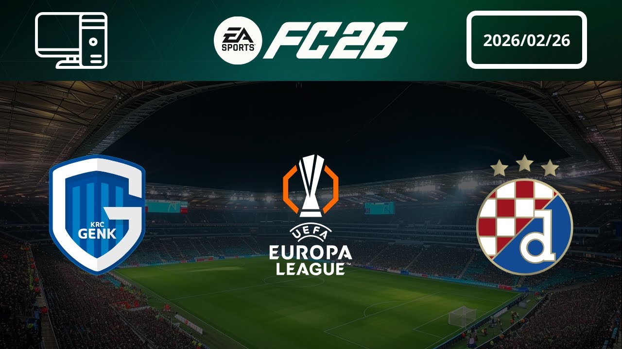 [4K] KRC Genk vs Dinamo Zagreb - Prediction - 2025-26 UEFA Europa League - EA FC 26