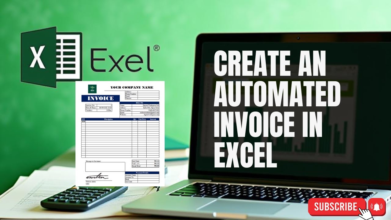 Как создать автоматический счет в Excel | Печать, отправка по электронной почте, WhatsApp и сохра...