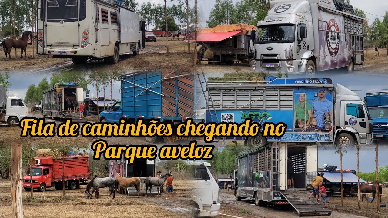 FILA DE CAMINHÕES CHEGANDO NO PARQUE AVELOZ CAMPEONATO BET ESPORTE PE PB DE VAQUEJADA
