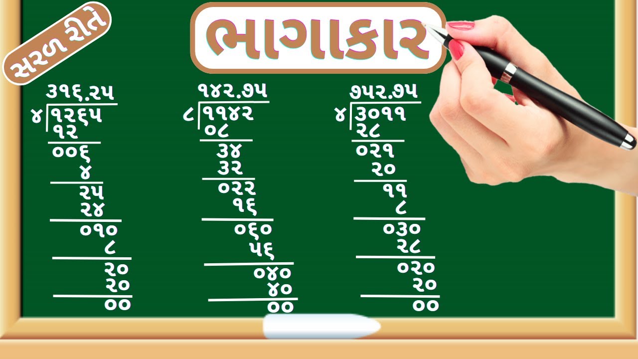 Point vala bhagakar | Char ank na point vala bhagakar | Division | Math in gujarati