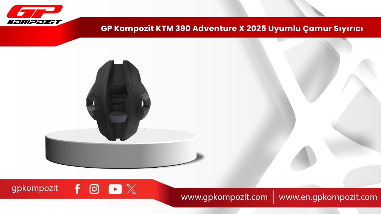 GP Kompozit KTM 390 Adventure X 2025 Uyumlu Çamur Sıyırıcı Montajı
