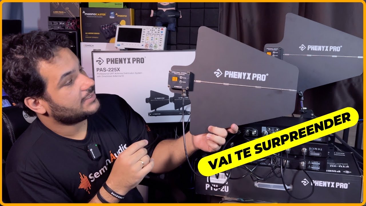 A solução para microfones sem fio. Phenyx Pro PAS-225X UHF Antenna Distribution System