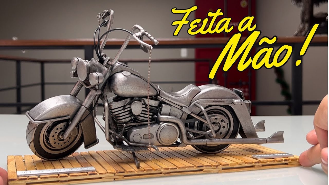 Miniatura Harley Davidson, Feita a mão!