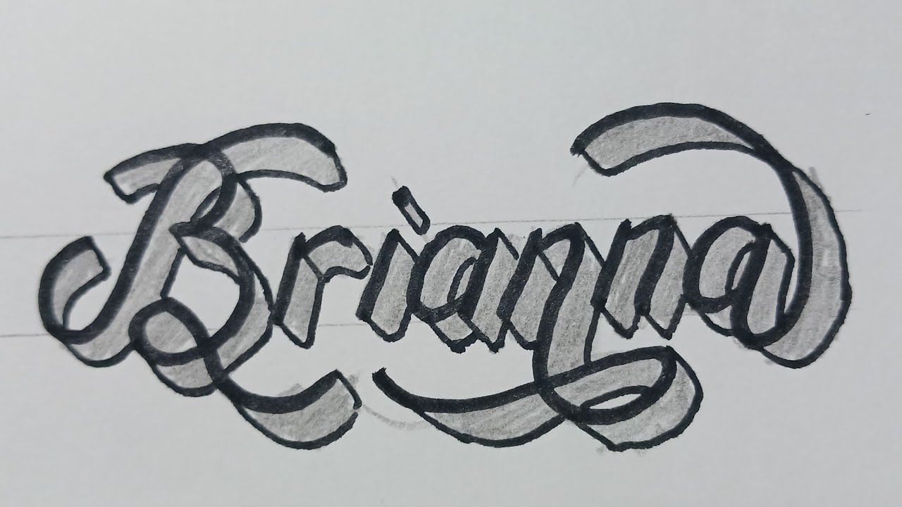 3d Drawing Calligraphy Name For Beginners / How To Draw Art On Paper Step By Step 50