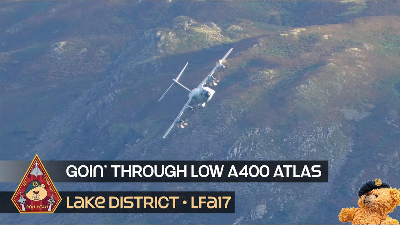 SUPERB A400 GOIN' THROUGH LOW LEVEL DUNMAIL RAISE LAKE DISTRICT, CUMBRIA  • LFA17