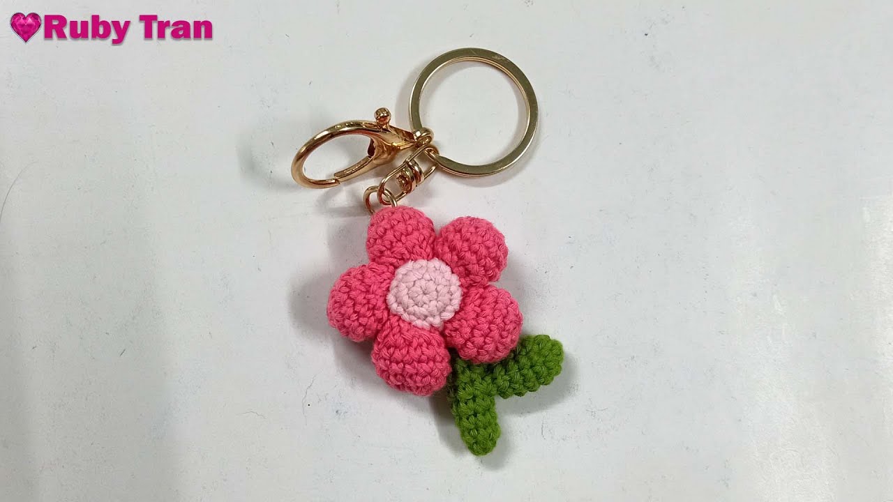 Hướng Dẫn Móc Mũi Đơn Cơ Bản Làm Móc Gắn Chìa Khóa #4 | Crochet Keychains  Handmade | Amigurumi