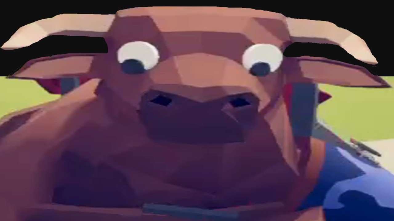 they sent Bull Man against me on Totally Accurate Battle Simulator but the vegans got to him first