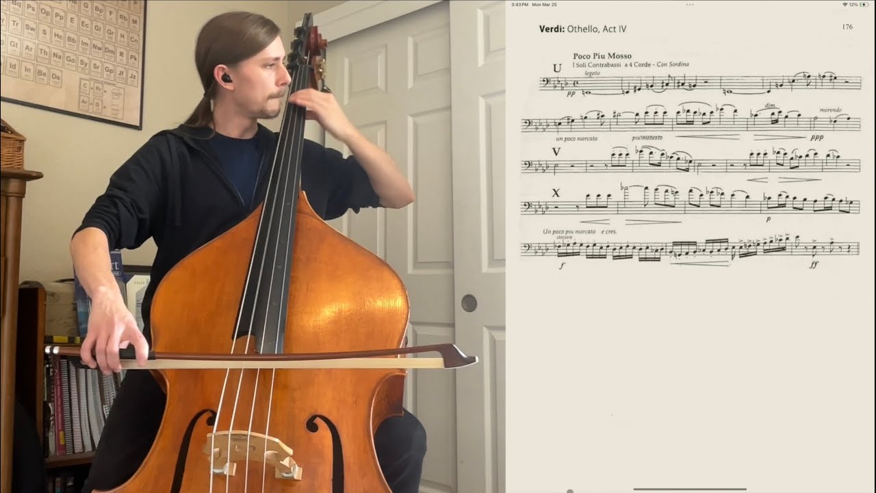 Double Bass Excerpt: Verdi Otello Act 4 Soli