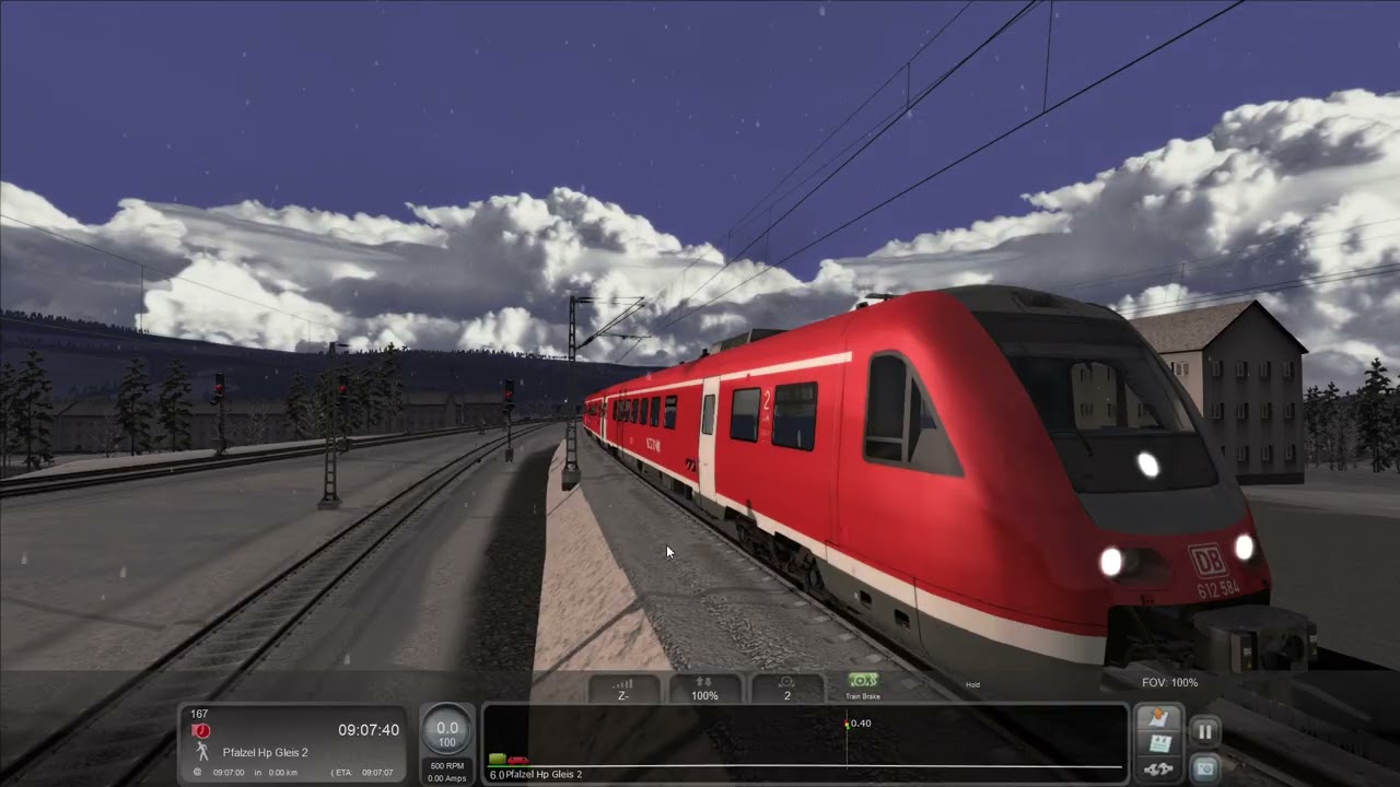 Cold Winter Morning - Koblenz to Trier - DB BR612 Regio Red - Train Simulator Classic