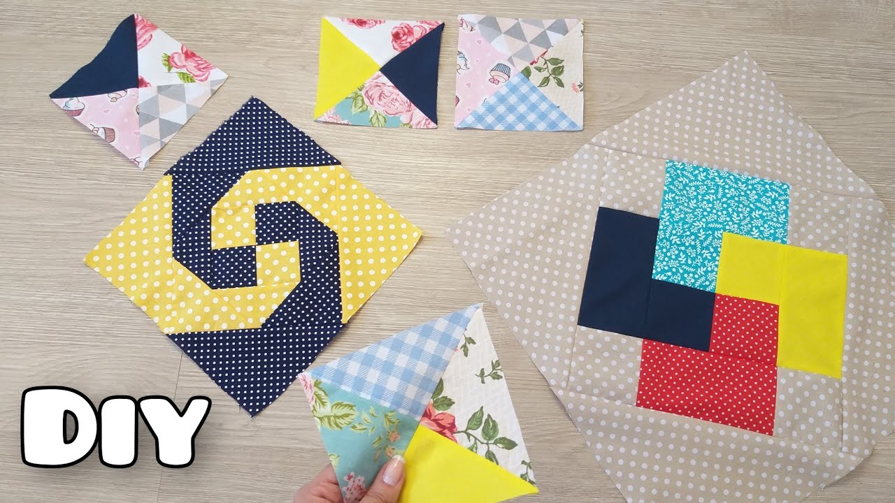 Retalhos 3  maneiras de costurar um quadrado de maneira rápida🔥DICA PARA INICIANTE #patchwork #6