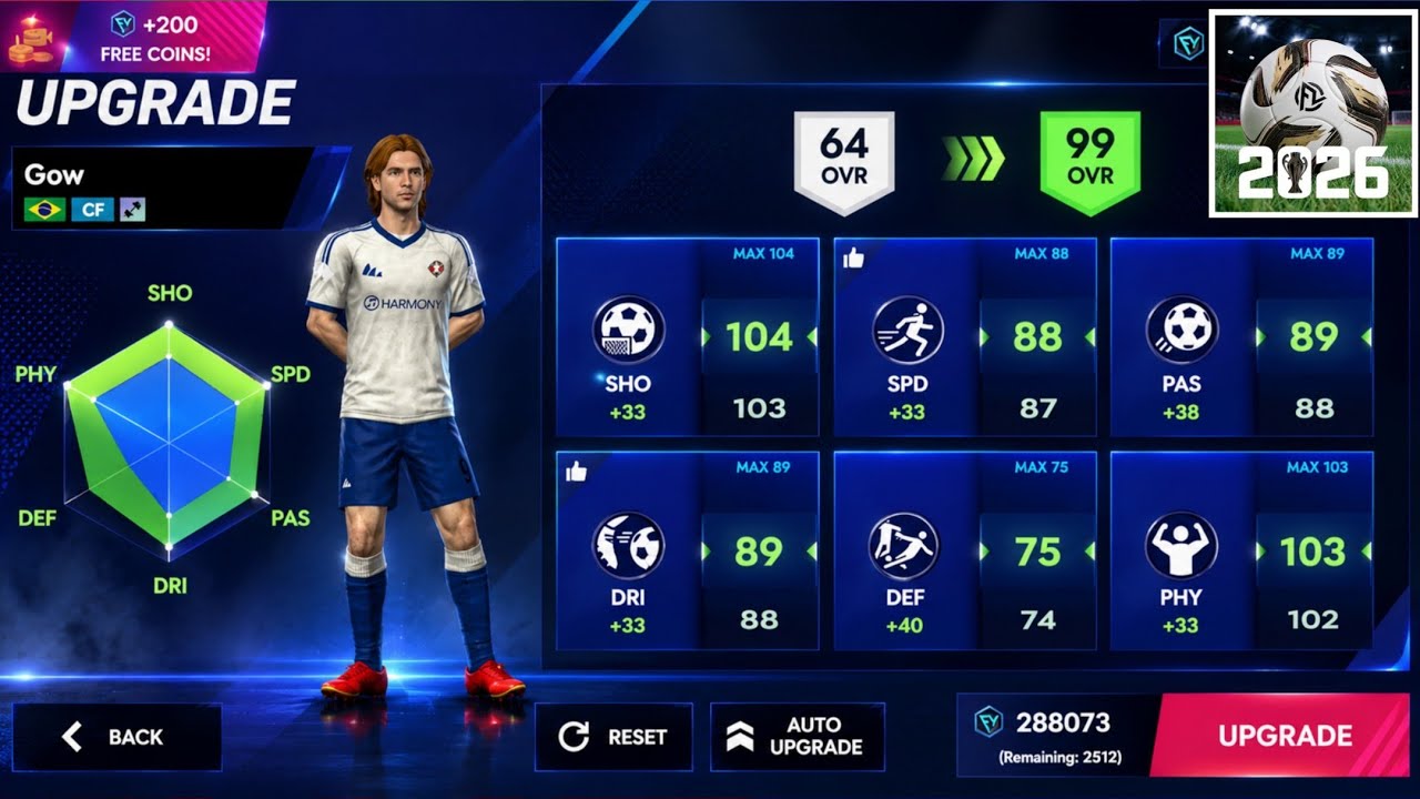 Football League 2026 ▪︎ Обновление 0.2.9 ▪︎ Максимальный рейтинг игрока 99 в режиме карьеры! Гейм...