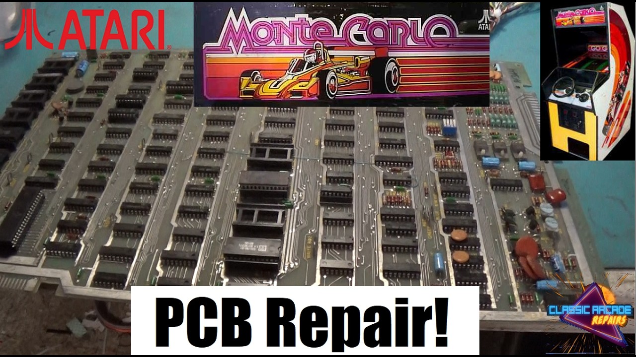 1979 Atari - MONTE CARLO - Arcade PCB Repair. Graphics Problems & Lots of Maintenance    2-25-2026