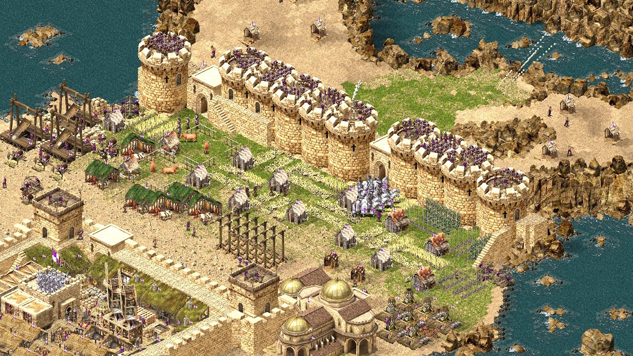 Stronghold Crusader Definitive Edition - EPIC 2v2 RELENTLESS ASSAULT | Multiplayer Gameplay (PC UHD)